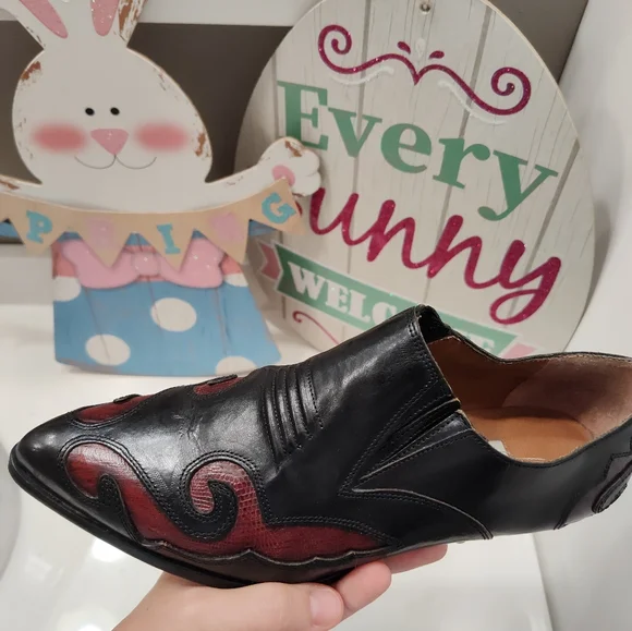 Vintage EUC 80'S NINE WEST Aviva Leather Cowgirl Slip On Ankle Booties, 🖤, 7.5 - Picture 16 of 16